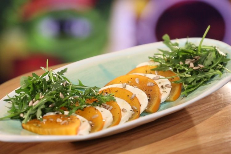 Persimmon and Mozzarella Salad