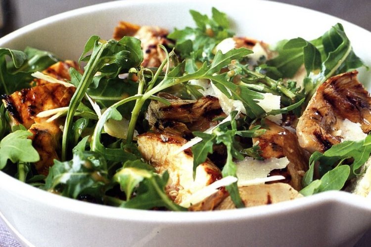 Chicken, Mushroom, and Pomegranate Salad