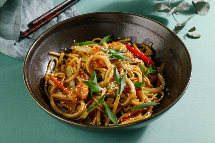Udon with Shrimp and Calamari