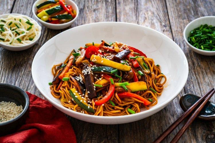 Udon with Beef and Eggplant