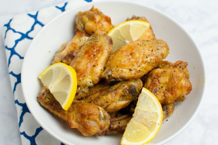 Fried Chicken Wings with Lemon, Soy Sauce, and Honey