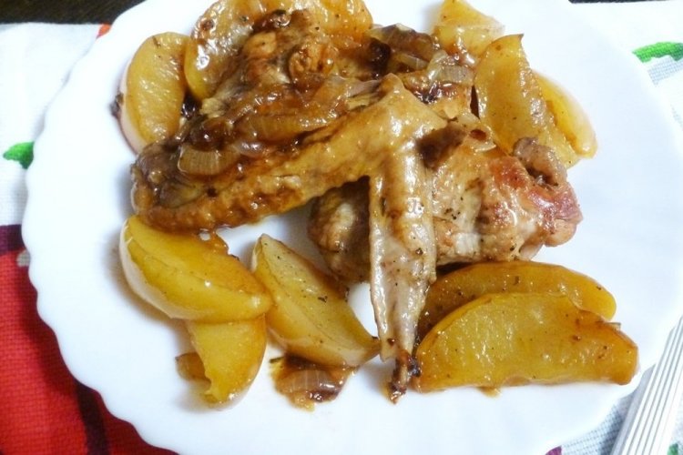 Chicken Wings with Apples in the Oven