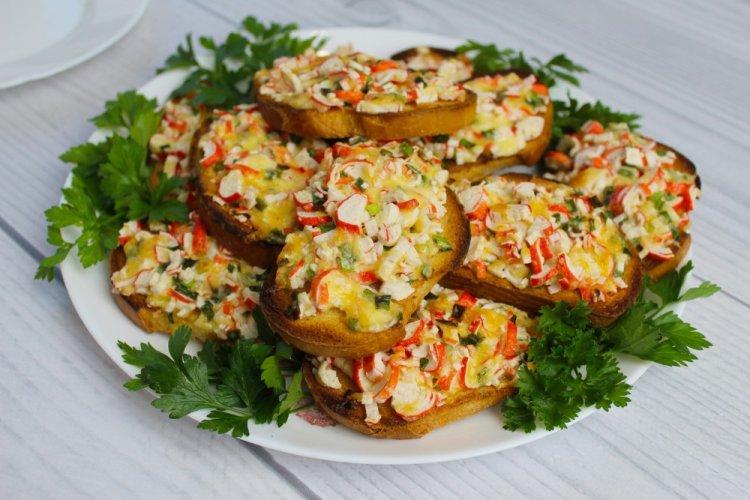 Hot Sandwiches with Crab Sticks
