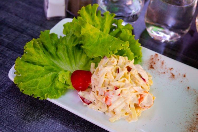 Pasta with Crab Sticks
