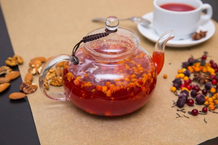 Té de arándano rojo silvestre congelado