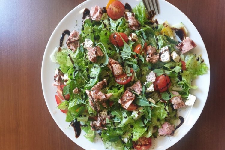 Tuna, Feta, and Cherry Tomato Salad