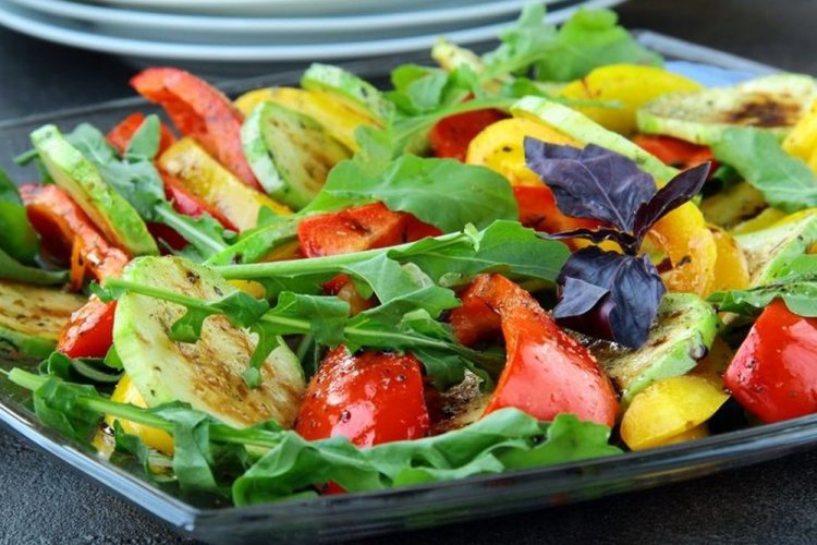 Fried Zucchini and Bell Pepper Salad