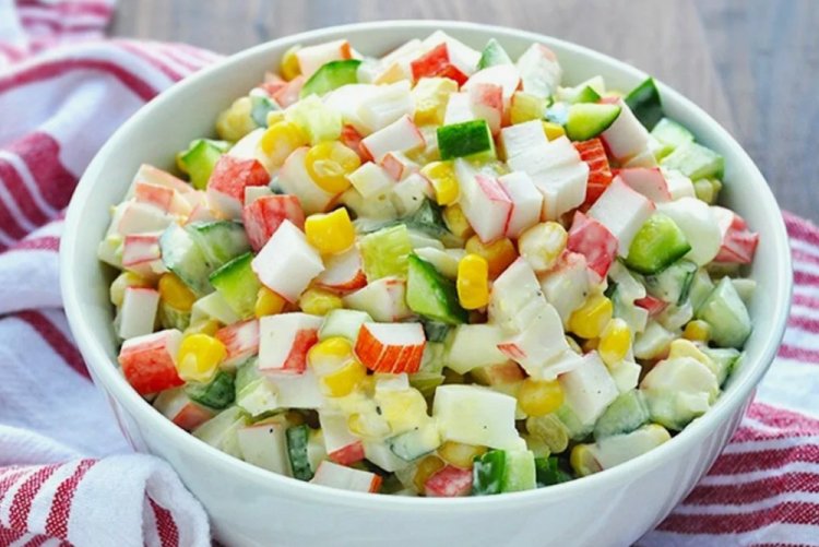 Healthy Crab Stick and Corn Salad