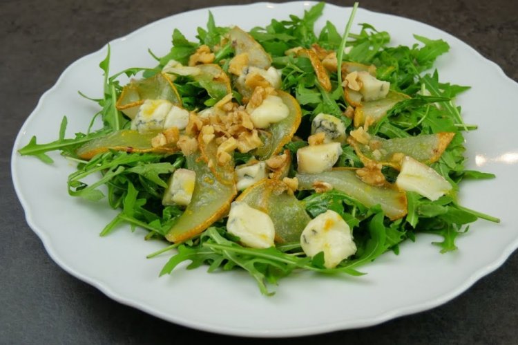 Ensalada templada de pera