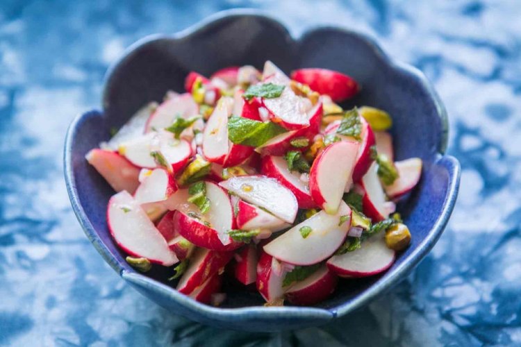 Radish and Pistachio Salad