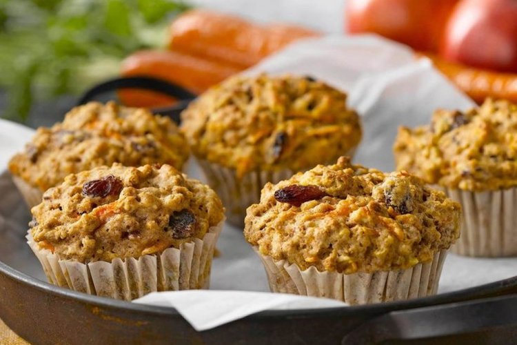 Muffins de zanahoria y manzana