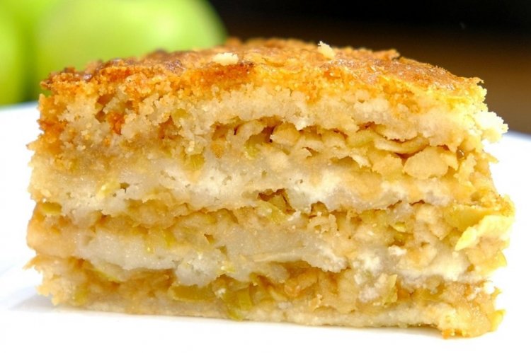 Pastel de manzana desmenuzado