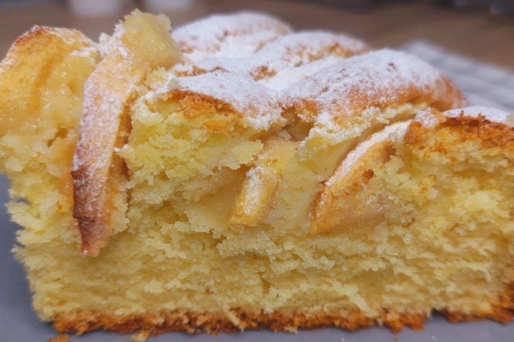 Pastel de requesón con manzanas