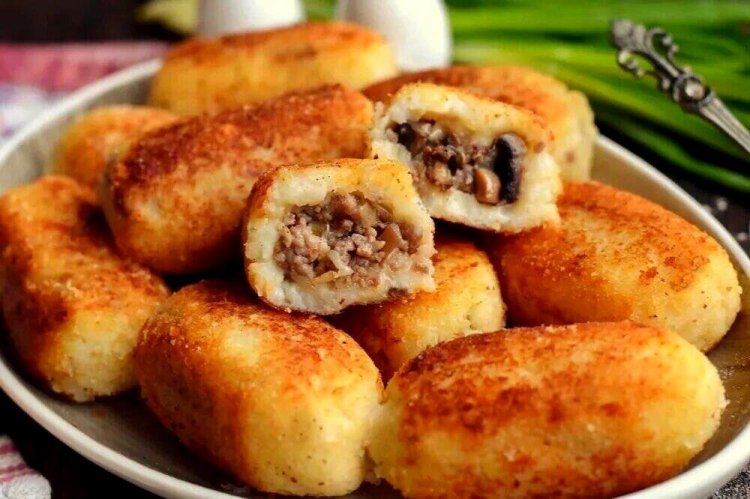 Potato Zrazy with Minced Meat and Mushrooms