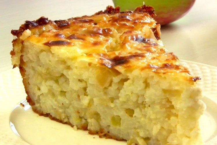 Pudín de arroz con manzanas