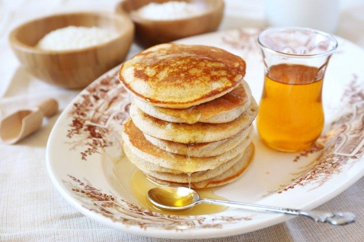 Kefir and Rice Flour Pancakes