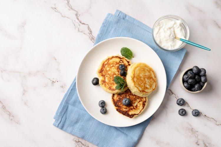 Cottage Cheese and Rice Flour Pancakes