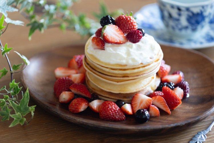 Sour Cream and Rice Flour Pancakes