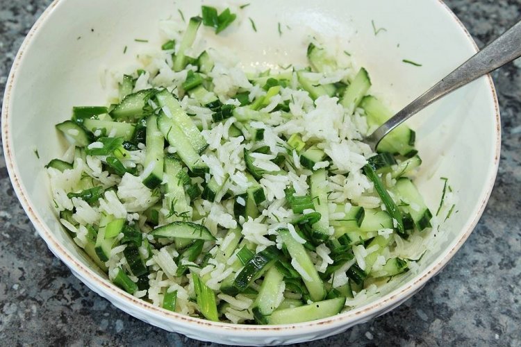 Rice and Cucumber Salad
