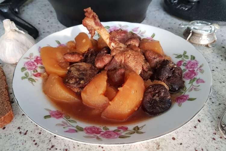 Duck with Prunes in an Afghan Kazan