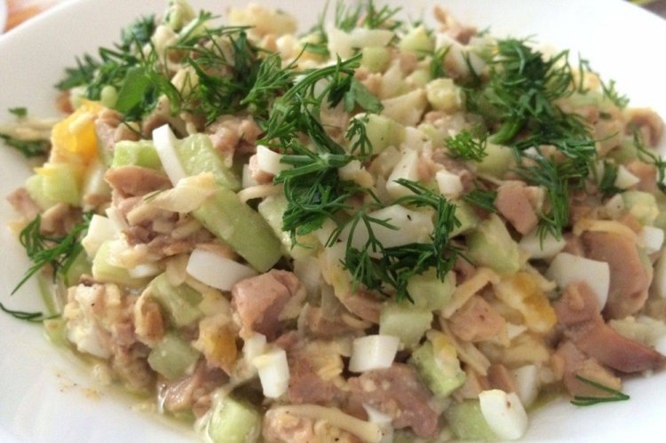 Trout Liver and Potato Salad
