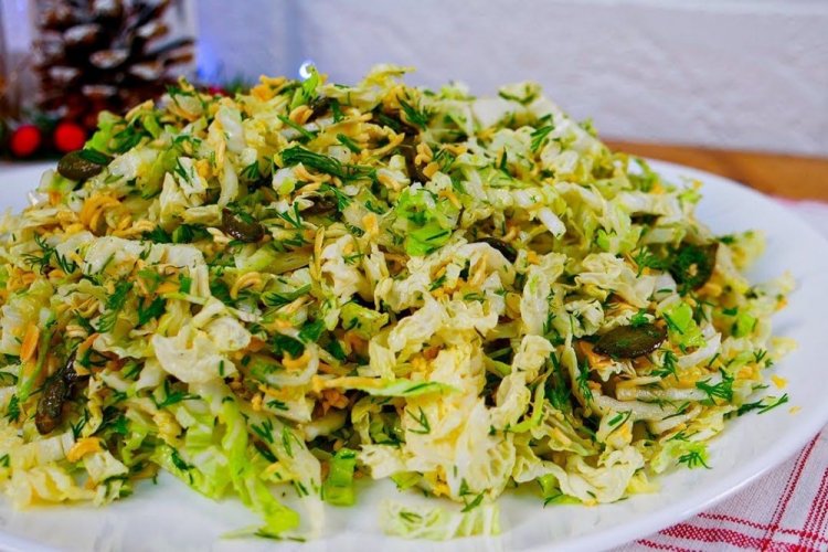 Napa Cabbage and Instant Noodle Salad
