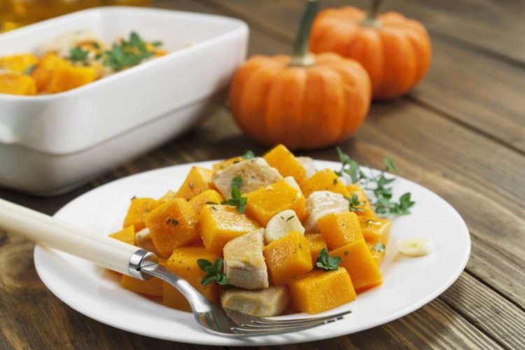 Chicken Fillet with Pumpkin in the Oven