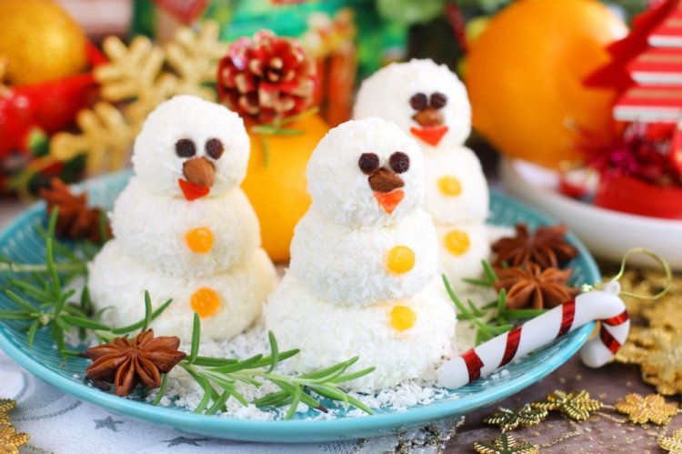 Bolas de requesón y plátano para Año Nuevo