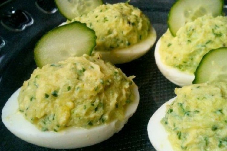 Eggs Stuffed with Cucumbers