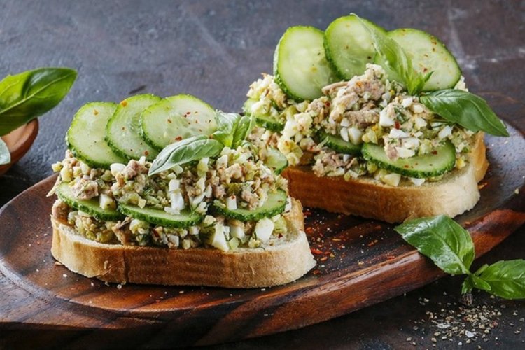Cod Liver and Cucumber Sandwiches