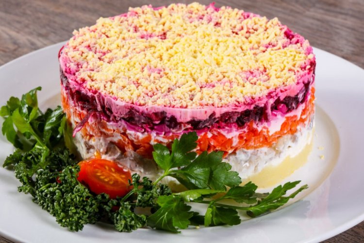 Layered Tuna Shuba Salad