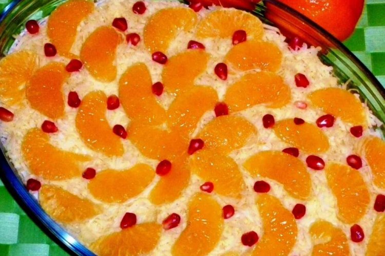 Layered Tangerine Salad for New Year's
