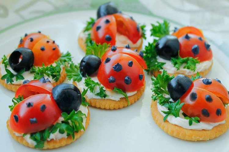 Ladybugs on Crackers