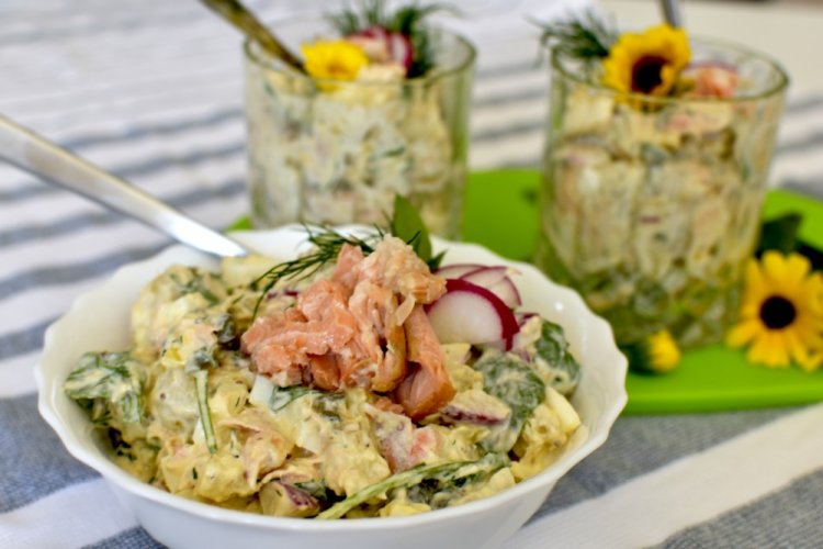 Salmon, Potato, and Prune Salad