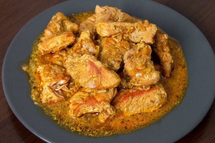 Pork Shoulder with Curry in a Pan