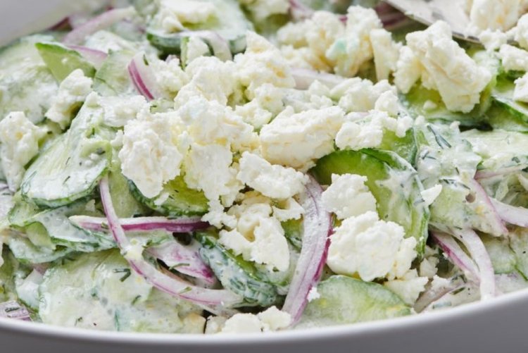 Cucumber Salad with Cream Cheese
