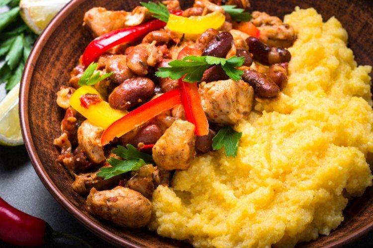 Healthy Salad with Corn, Chicken, and Beans