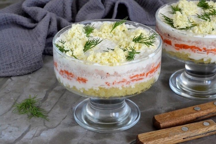 Mimosa Salad with Krill Meat