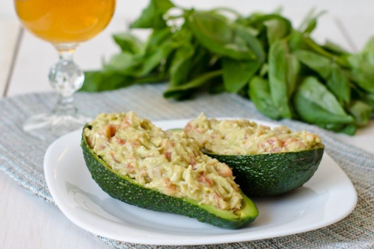 Salad with Krill Meat and Avocado