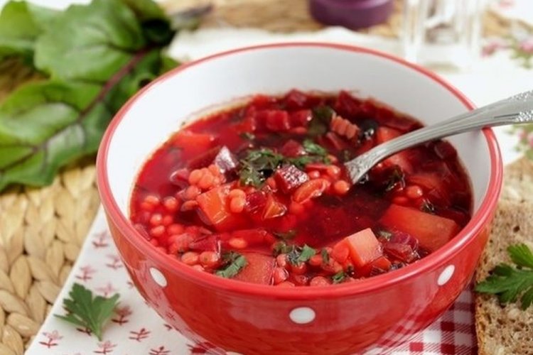 Beetroot and Ptitiim Soup