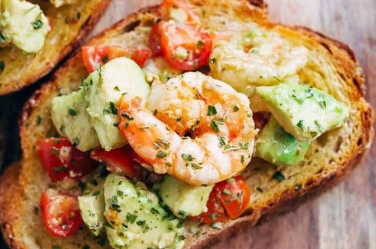 Bruschetta with Shrimp and Avocado