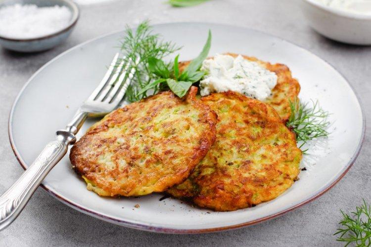 Zucchini Fritters with Greek Yogurt