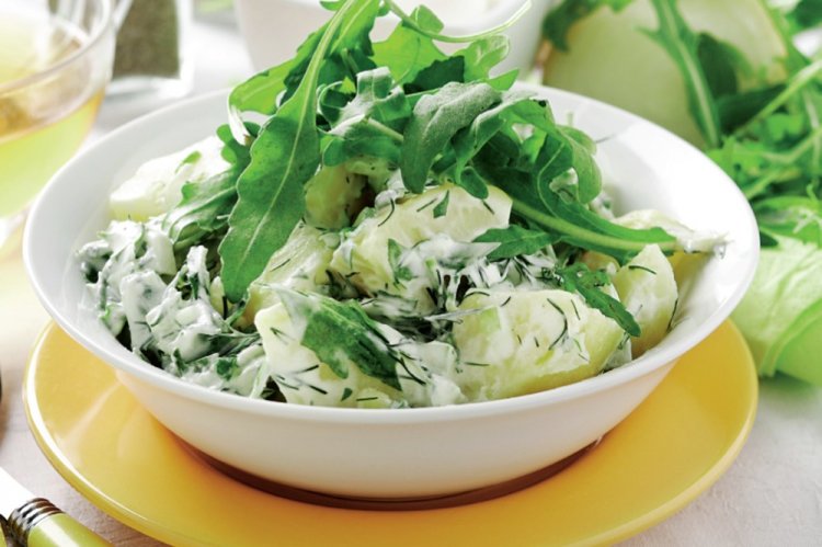 Potatoes in Sour Cream with Watercress