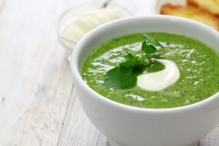 Watercress and Potato Cream Soup
