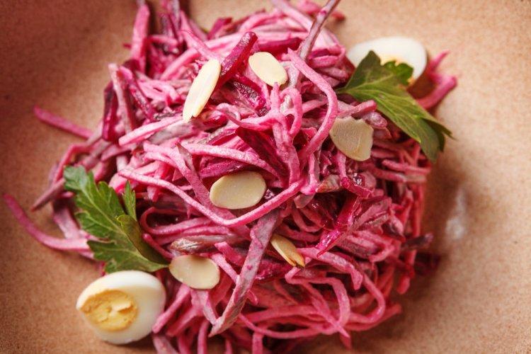 Beetroot, Young Cabbage, and Greek Yogurt Salad