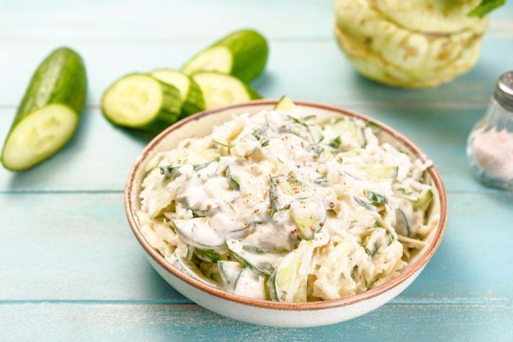 Kohlrabi and Greek Yogurt Salad