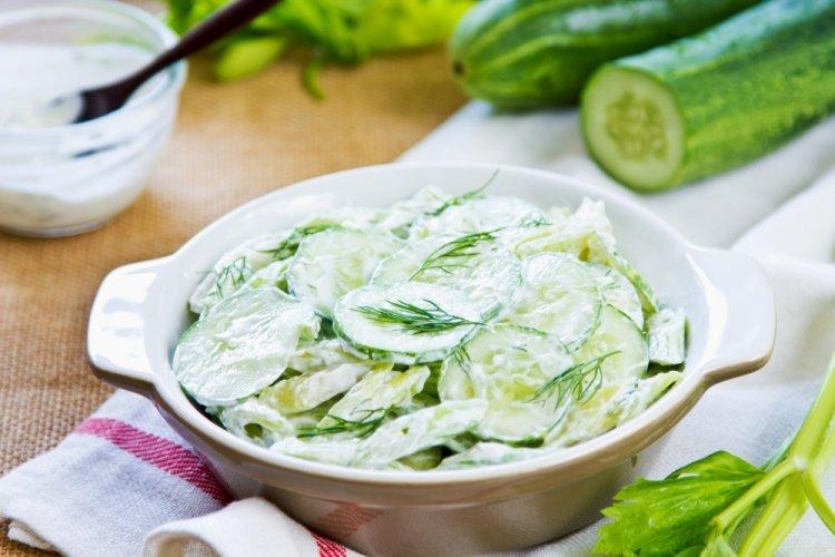 Daikon, Cucumber, and Greek Yogurt Salad