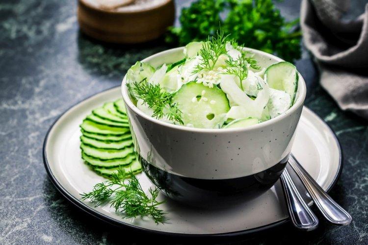 Young Cabbage and Greek Yogurt Salad