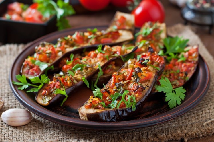 Baked Eggplant with Mushrooms