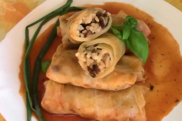 Relleno con champiñones y ciruelas pasas